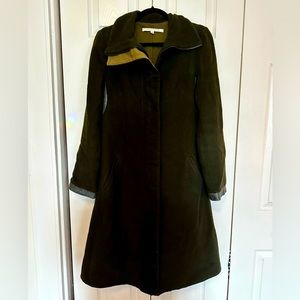 Vintage Olive Green DIANE vonFURSTENBERG Alpaca & Wool Pea Coat
